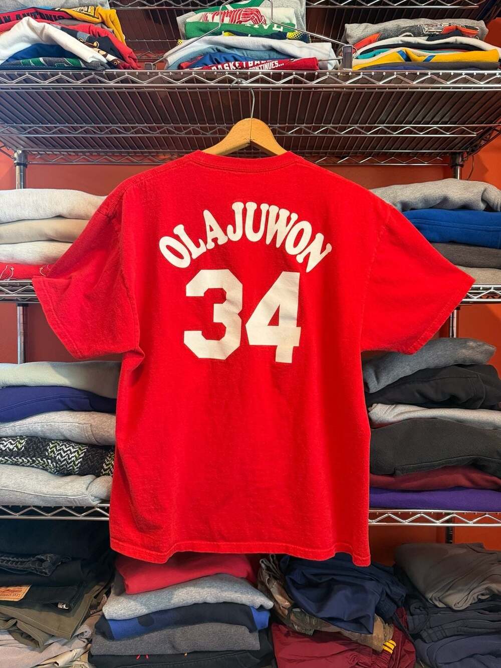 Vtg Mitchell & Ness Hakeem Olajuwon Houston Rockets Hardwood Classics Large